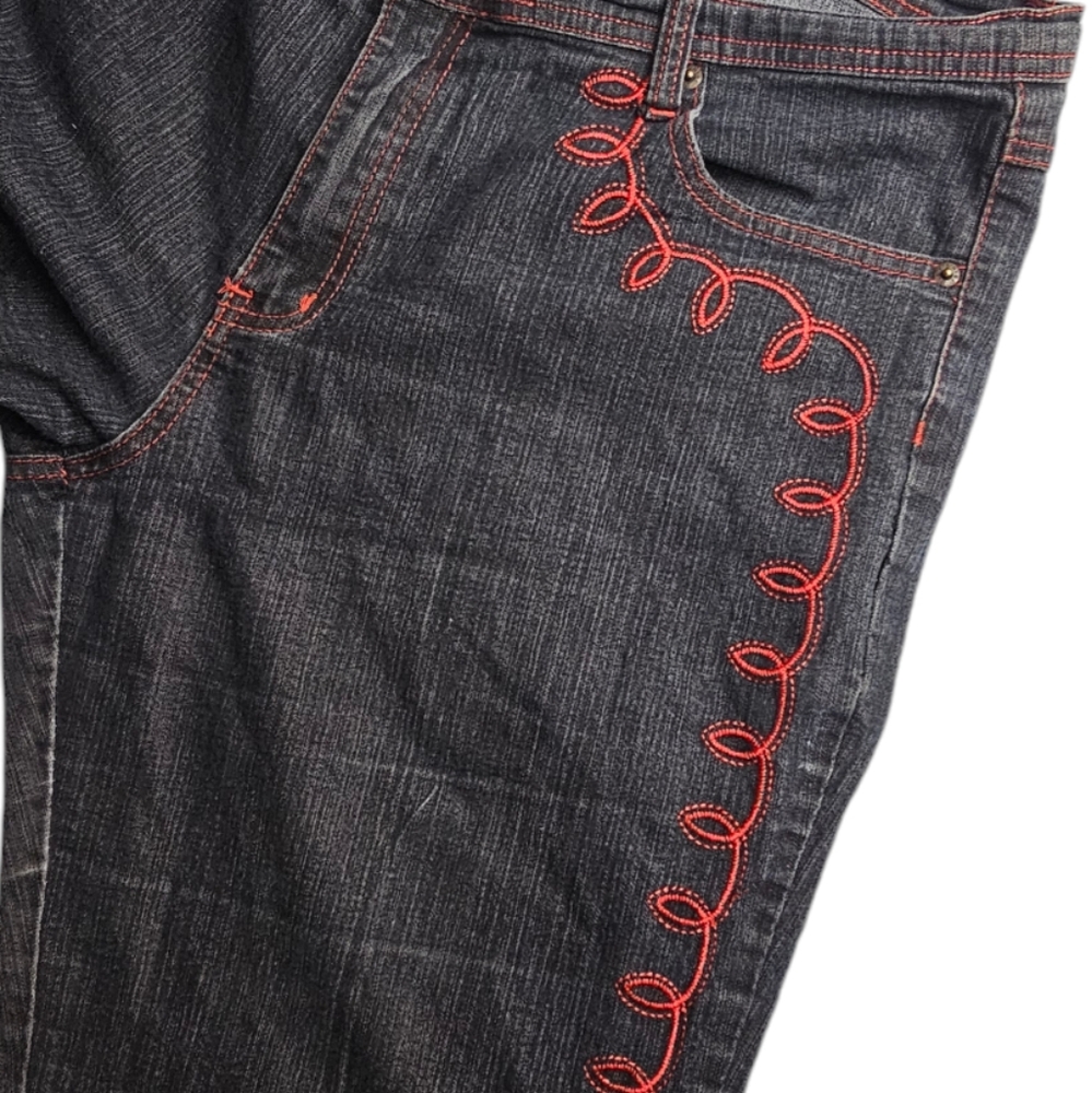 U51 Embroidered Plus Boot Cut Jeans